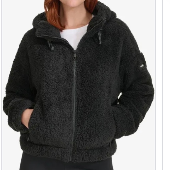 Calvin Klein Performance Hooded Sherpa Jacket - Picture 1 of 4